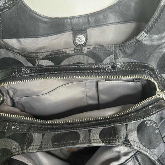 Coach Black and Gray Signature Shoulder Bag - Picture 9 of 9
